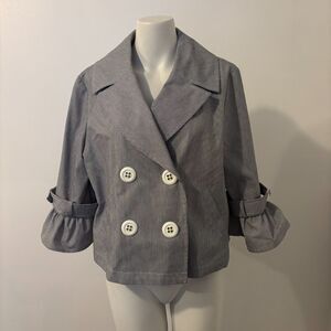 Vintage Versatilite Made in Canada size Large Button Coastal Nautical Blazer